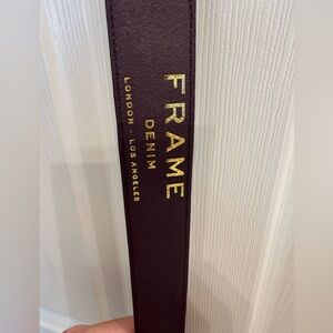 FRAME Denim Deep Purple Suede Belt NWOT  Size 39